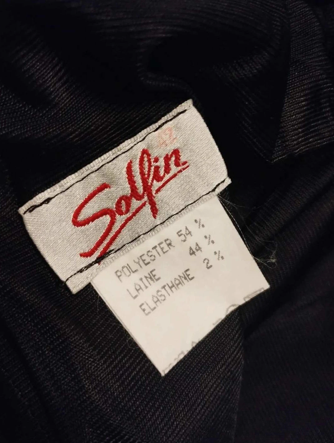 Falda larga negra, lana, Solfin, T42 – photo 6